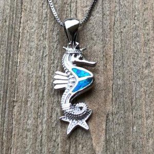 Australian Opal Seahorse Necklace